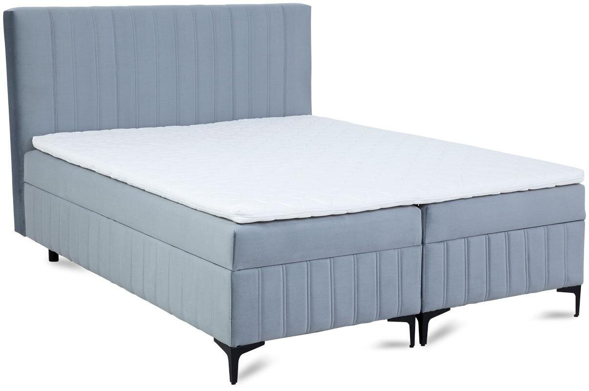Kontinentālā gulta Quant, 140x200 cm, zils cena un informācija | Gultas | 220.lv