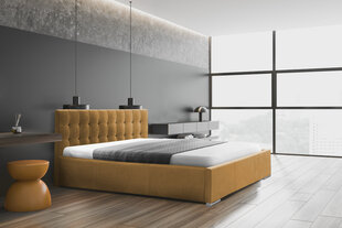 Кровать Loris 200x200 см, желтый цвет цена и информация | Кровати | 220.lv