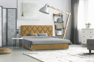 Кровать Caro, 200x200 см, желтый цвет цена и информация | Кровати | 220.lv