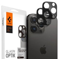 Spigen Optik kameras aizsargs iPhone 14 Pro / 14 Pro Max Black cena un informācija | Ekrāna aizsargstikli | 220.lv