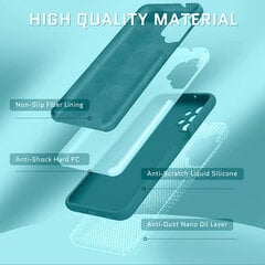 Komplekts - silikona vāciņš Samsung Galaxy A53 5G (real liquid silicone Easy Clean), zils (Turquoise crystal) + Basic (Case Friendly) aizsargstikls cena un informācija | Telefonu vāciņi, maciņi | 220.lv