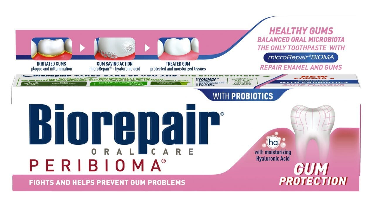 Zobu pasta smaganu aizsardzībai, BIOREPAIR Gum Protection, 75 ml cena un informācija | Zobu pastas, birstes | 220.lv