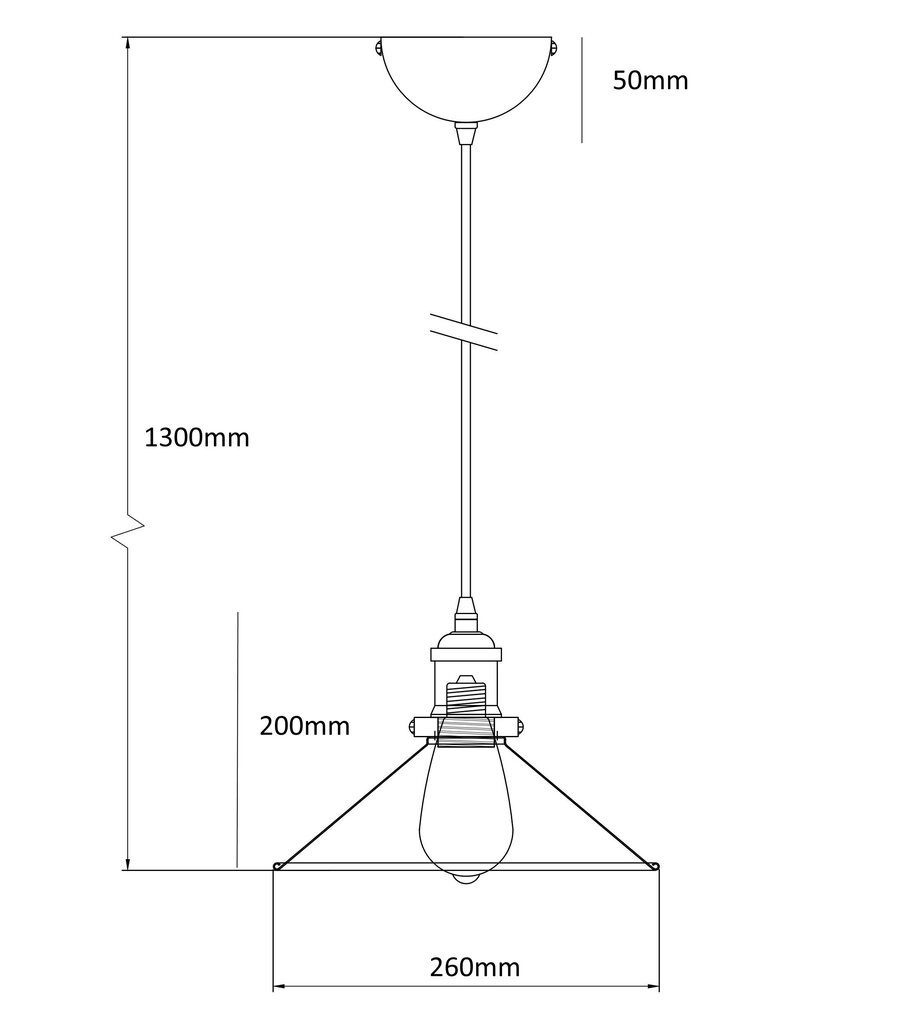Piekaramā lampa G.LUX GT-260-D26-1S-BL LOFT-5 cena un informācija | Piekaramās lampas | 220.lv