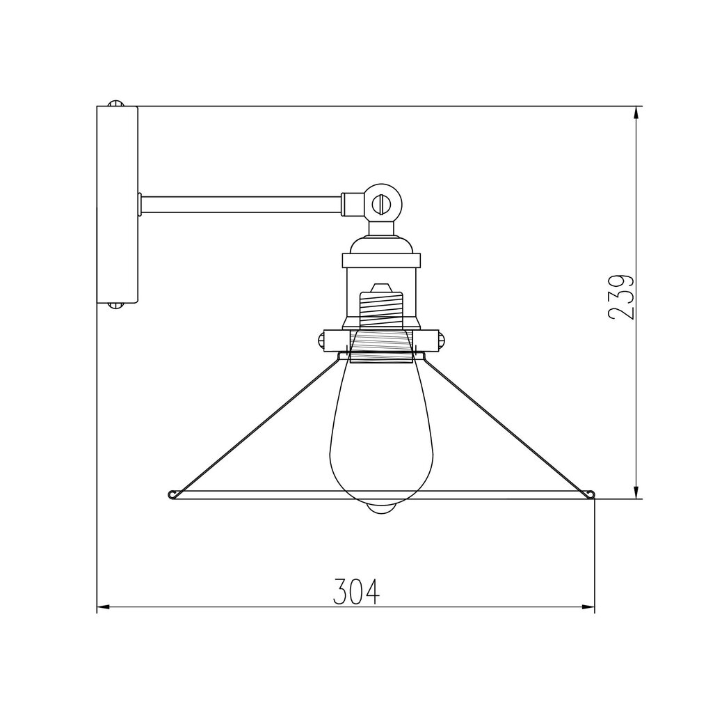 Sienas lampa G.LUX GT-260-D26-1A-BL LOFT-6 cena un informācija | Sienas lampas | 220.lv