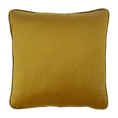 Подушка Velvet 45x45см, горчично-желтая цена и информация | Декоративные подушки и наволочки | 220.lv