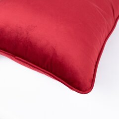 Подушка Velvet 45x45см, бордовый цена и информация | Декоративные подушки и наволочки | 220.lv