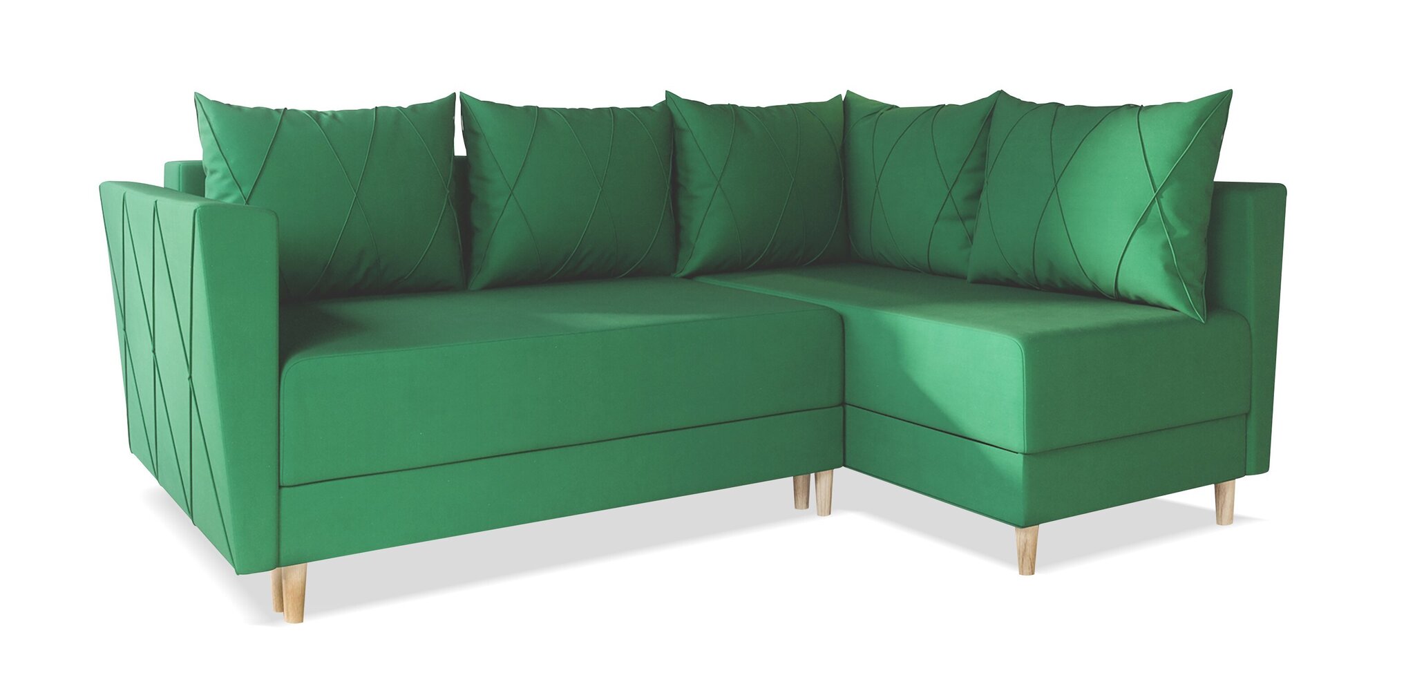 Stūra dīvāns Marti, zaļš cena un informācija | Stūra dīvāni | 220.lv