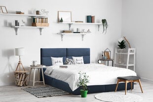 Kontinentālā gulta Milano, 200x200 cm, zils cena un informācija | Gultas | 220.lv