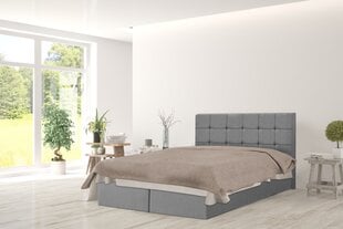 Kontinentālā gulta Nami, 160x200 cm, pelēka cena un informācija | Gultas | 220.lv
