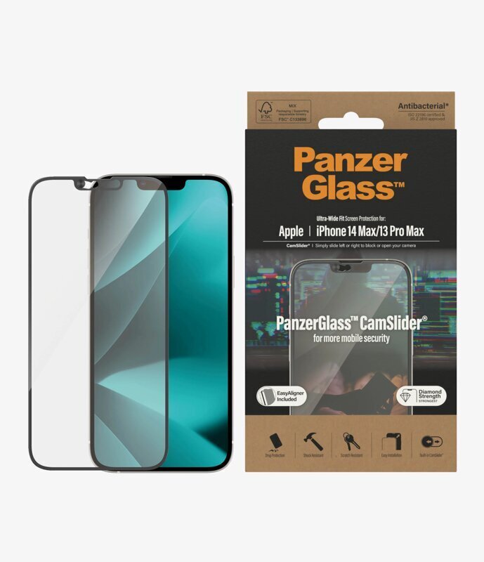 PanzerGlass CamSlider, iPhone 14 Plus / 13 Pro Max цена и информация | Ekrāna aizsargstikli | 220.lv