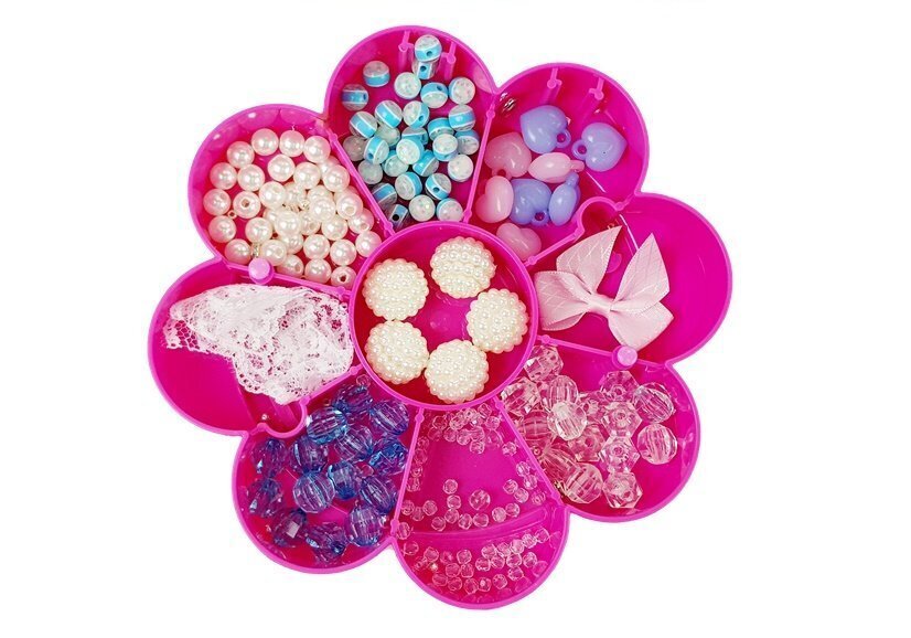 Rotaslietu pērlīšu komplekts meitenēm Lean Toys, rozā cena un informācija | Rotaļlietas meitenēm | 220.lv
