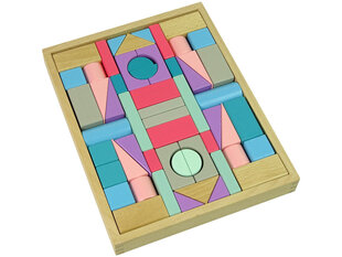 Набор деревянных кирпичей для девочек Lean Toys Замок, 55 шт. цена и информация | Игрушки для девочек | 220.lv
