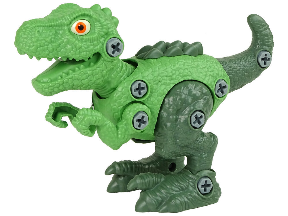 Dinozauru komplekts ar skrūvgriezi zēniem Lean Toys, zaļš цена и информация | Rotaļlietas zēniem | 220.lv