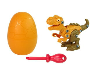 Набор динозавров с отверткой для мальчиков Lean Toys, желтый цена и информация | Игрушки для мальчиков | 220.lv