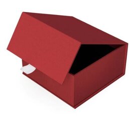 Sarkana kastīte ar M izmēra magnētu. Melns interjers cena un informācija | Dāvanu saiņošanas materiāli | 220.lv