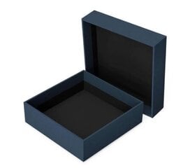 Zila kastīte ar vāku, S izmērs. Melns interjers cena un informācija | Dāvanu saiņošanas materiāli | 220.lv