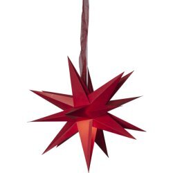 Papīra zvaigzne sarkana ar 3D efektu 35x35cm December 502-27 cena un informācija | Interjera priekšmeti | 220.lv