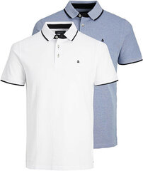 2 PACK - vīriešu polo krekls JJEPAULOS Slim Fit 12191216 Bright Cobalt цена и информация | Мужские футболки | 220.lv