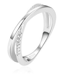 Очаровательное двойное кольцо из серебра Beneto AGG225 цена и информация | Кольца | 220.lv