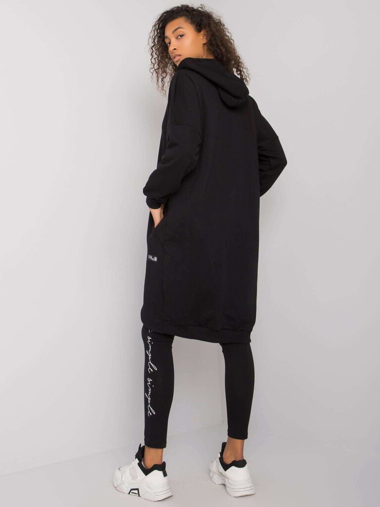 Melns garš džemperis ar rāvējslēdzēju. cena un informācija | Jakas sievietēm | 220.lv