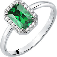 Morellato Сверкающее серебряное кольцо с зеленым камнем Tesori SAIW76 цена и информация | Кольца | 220.lv