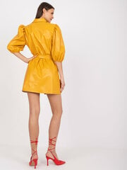 Женское темно-желтое платье-рубашка цена и информация | Платья | 220.lv