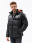 Vīriešu jaka Ombre C601 melna cena un informācija | Vīriešu virsjakas | 220.lv