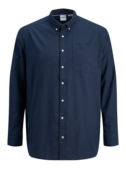 Vīriešu krekls JJEOXFORD Slim Fit 12190444 Navy Blazer PLUS SIZE cena un informācija | Vīriešu krekli | 220.lv