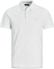 Vīriešu polo krekls JJEPAULOS Slim Fit 12136668 Balts цена и информация | Мужские футболки | 220.lv