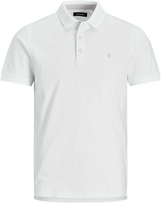 Vīriešu polo krekls JJEPAULOS Slim Fit 12136668 Balts цена и информация | Vīriešu T-krekli | 220.lv