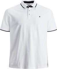 Vīriešu polo krekls Slim Fit JJEPAULOS 12143859 Balts cena un informācija | Vīriešu T-krekli | 220.lv