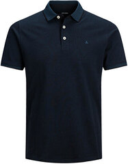 Vīriešu polo krekls Slim Fit JJEPAULOS 12143859 Dark Navy cena un informācija | Vīriešu T-krekli | 220.lv