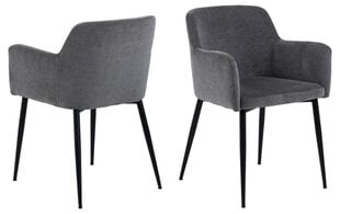 Набор из 2 стульев Karen, серый цена и информация | Стулья для кухни и столовой | 220.lv
