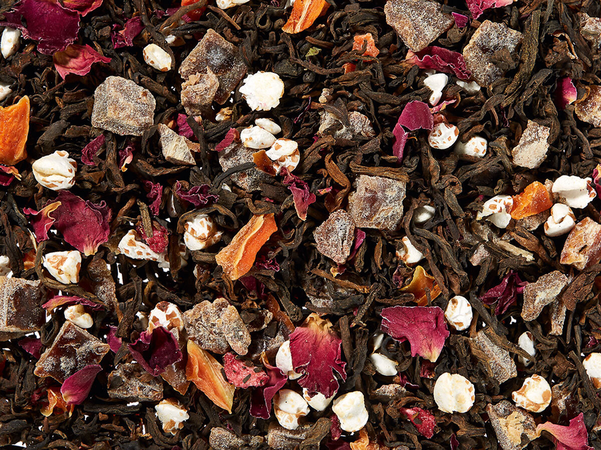 Melnā tēja "Black tea blend Pu-Erh Pomegranate Buckwheat", 100 g cena un informācija | Tēja | 220.lv