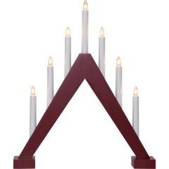 Koka svečturis trijstūrveida sarkans 21W 40x47cm Trill 212-55 cena un informācija | Sveces un svečturi | 220.lv
