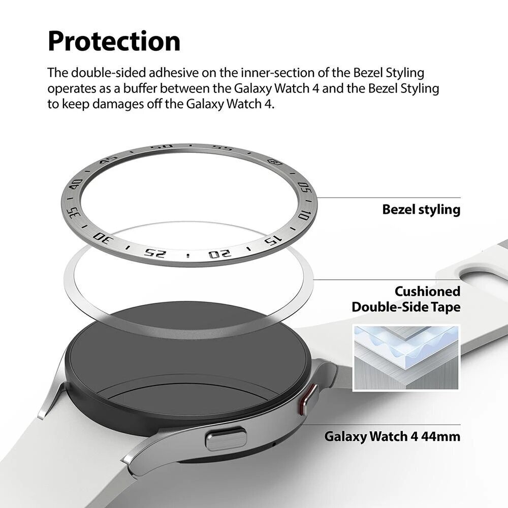 Ringke Bezel Watch Silver GW4-44-42 cena un informācija | Viedpulksteņu un viedo aproču aksesuāri | 220.lv