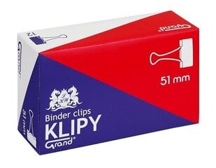 Klipši, Grand, garums 51mm, 12 gab. cena un informācija | Kancelejas preces | 220.lv