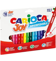 Flomāsteri JOY, Carioca, 18 krāsas cena un informācija | Modelēšanas un zīmēšanas piederumi | 220.lv