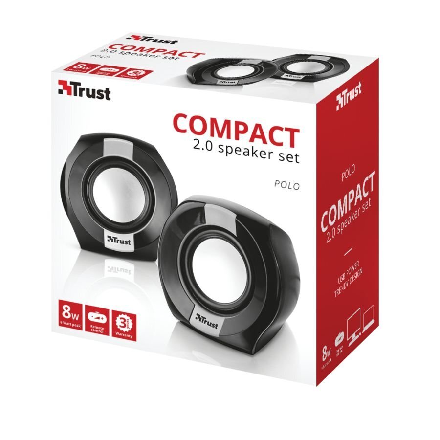 Trust Polo Compact 2.0 Set, melns cena un informācija | Skaļruņi | 220.lv