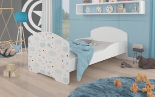 Кровать ADRK Furniture Pepe Galaxy, 140x70 см, белая цена и информация | Детские кровати | 220.lv