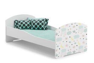 Gulta ADRK Furniture Pepe Galaxy, 140x70 cm, balta cena un informācija | Bērnu gultas | 220.lv