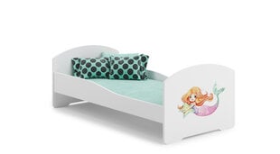 Gulta ADRK Furniture Pepe Mermaid with a Star, 160x80 cm, balta cena un informācija | Bērnu gultas | 220.lv