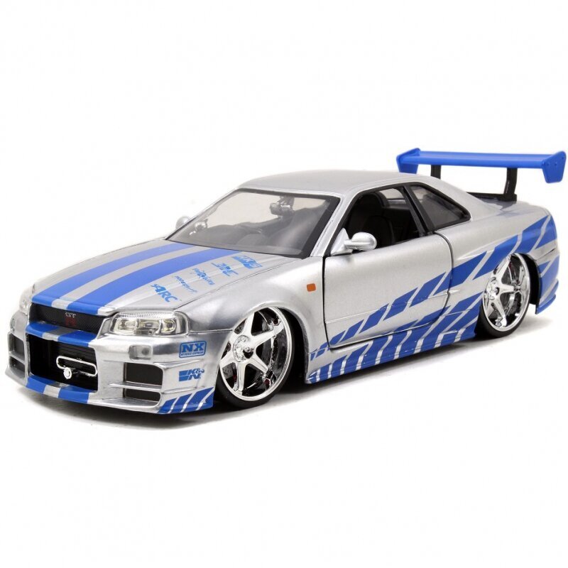 Automašīna Ātrs un bez žēlastības Briano Nissan Skyline GTR 1:24 cena un informācija | Rotaļlietas zēniem | 220.lv