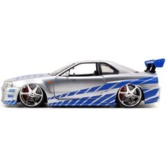 Automašīna Ātrs un bez žēlastības Briano Nissan Skyline GTR 1:24 cena un informācija | Rotaļlietas zēniem | 220.lv