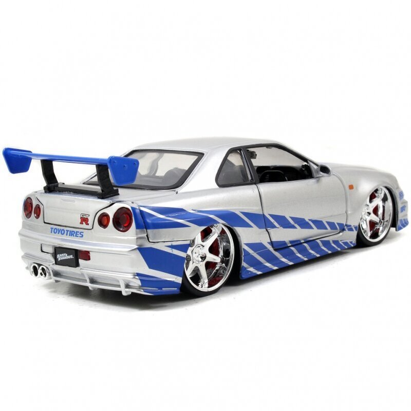 Automašīna Ātrs un bez žēlastības Briano Nissan Skyline GTR 1:24 cena un informācija | Rotaļlietas zēniem | 220.lv