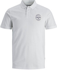 Мужская рубашка поло JJESHARK Slim Fit 12205278 White Navy Blaze r цена и информация | Мужские футболки | 220.lv