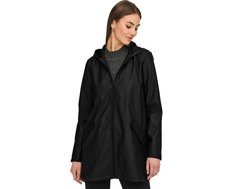 Sieviešu mētelis JDYELISA RAINCOAT 15241365 Melns цена и информация | Sieviešu mēteļi | 220.lv