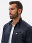 Vīriešu jaka pārejas Ombre C605 tumši zils цена и информация | Vīriešu virsjakas | 220.lv