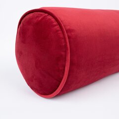 Ruļļa formas spilvens VELVET D18x50cm gaiši bordo цена и информация | Декоративные подушки и наволочки | 220.lv