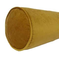 Рулонная подушка VELVET D18x50см, горчично-желтая цена и информация | Декоративные подушки и наволочки | 220.lv